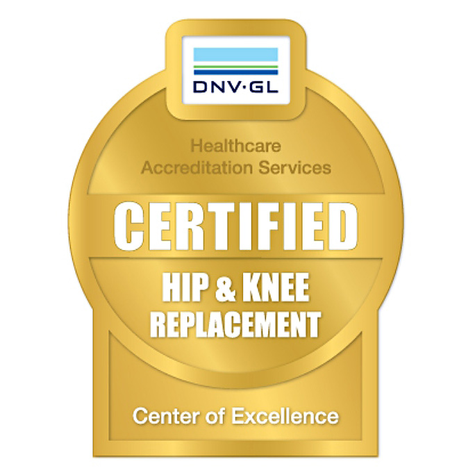 Joint Replacement certification badge from DNV-GL.
