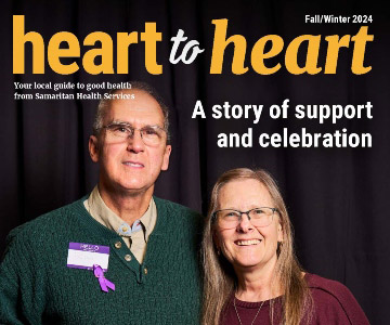 Cover of Heart to Heart Fall 2024 magazine, smiling local couple.