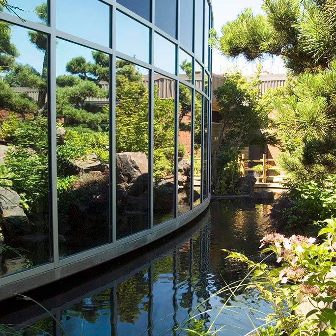 View of healing garden at Samaritan Lebanon Community Hospital