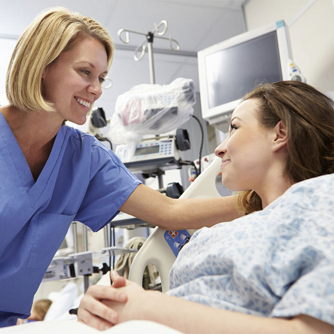 Nurse and patient