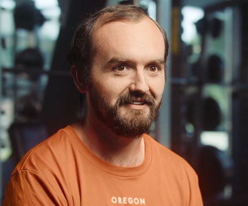 A close up of Anthony at SamFit.