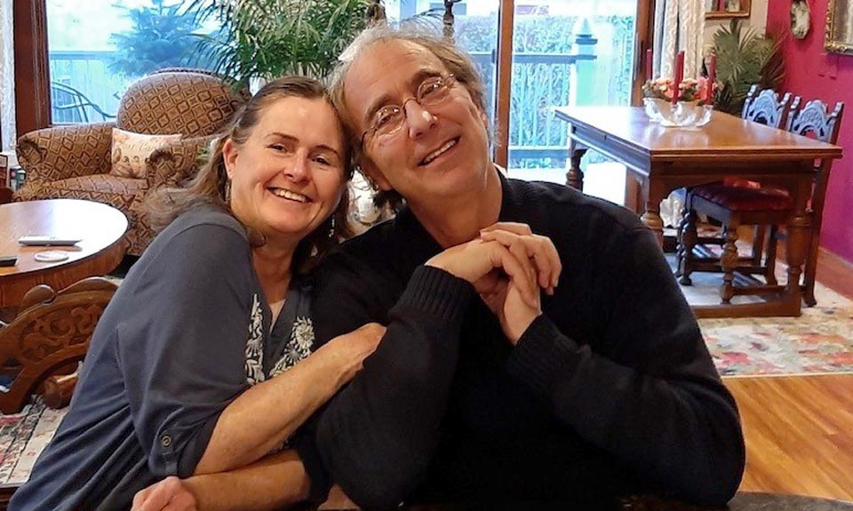 Lynn and Kent together happy at home.
