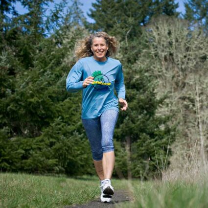 Local woman running