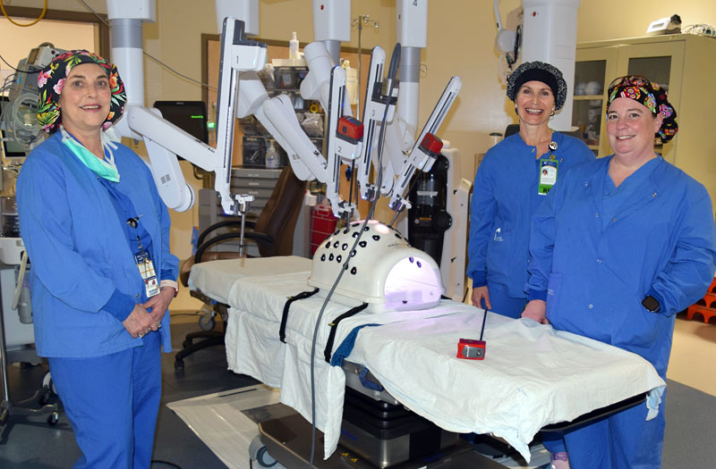 Team at Samaritan Pacific Communities Hospital at robotic open house.