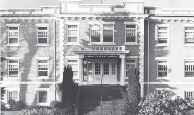 Original 1924 Albany General Hospital building, circa 1930s.