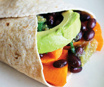 Healthy veggie wrap